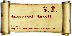 Weissenbach Marcell névjegykártya